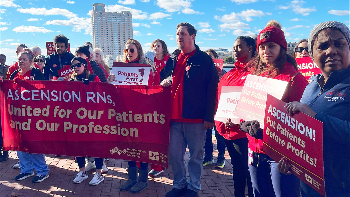 Nurses and Catholic allies rally for rights, patient safety at USCCB ...
