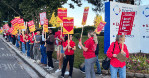 Registered Nurses to Strike at Six Tenet Hospitals in California - USA Works Nurses on picket line outside of Doctors Medical Center
