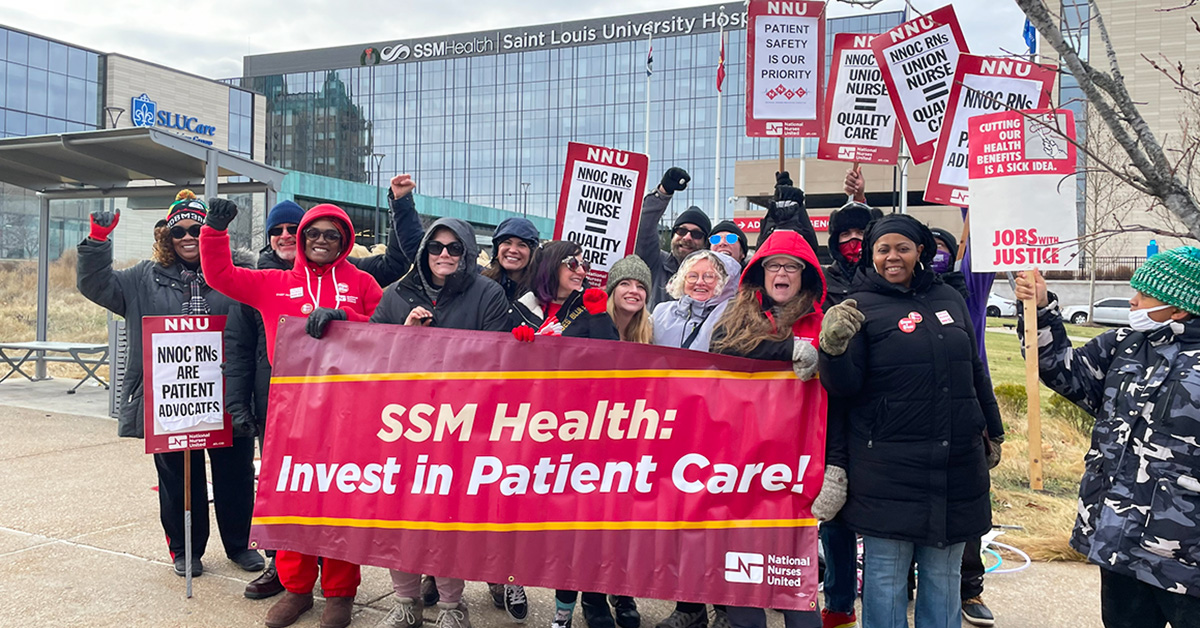 Nurses at SLUH rally for safe staffing and address workplace violence ...